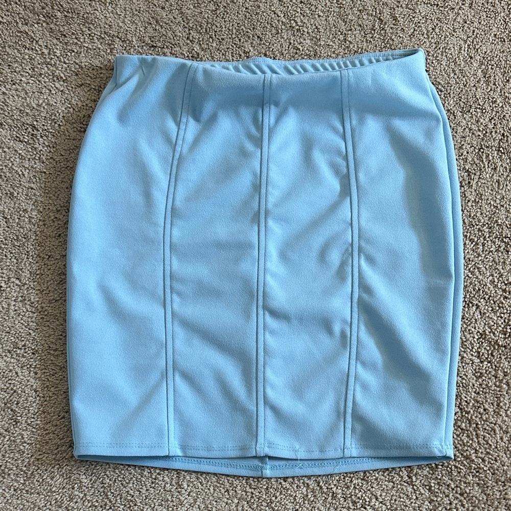 Windsor Light Blue Pencil Skirt